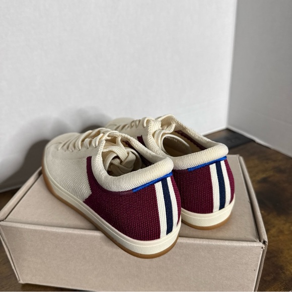 Rothy's Women's The Lace Up Sneaker Size 6.5 NEW Plum Berry Bone White - Picture 5 of 6